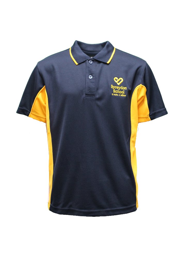 Spreydon School Polo SS Navy/Gold